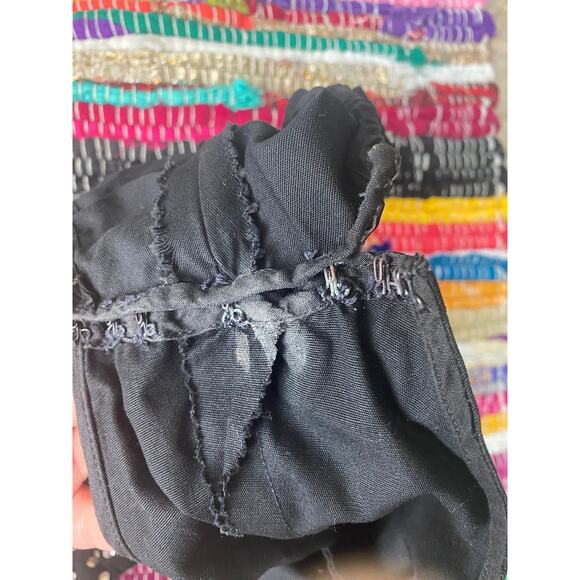 vintage 1940s Black SILVER SEQUIN Majorette COSTUME xs showgirl circus playsuit - Picture 9 of 10